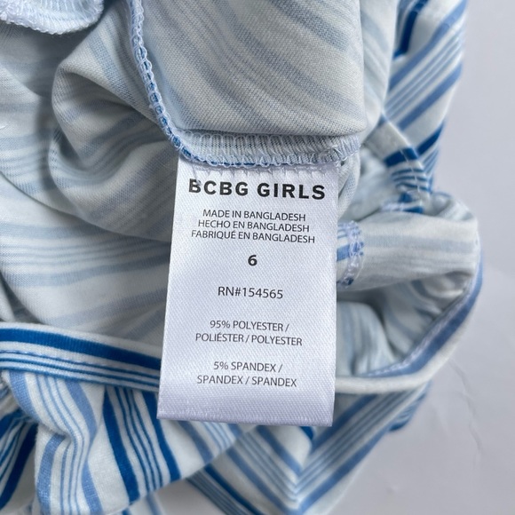 NEW BCBG Blue Stripes Angel Romper 6 - Picture 4 of 6